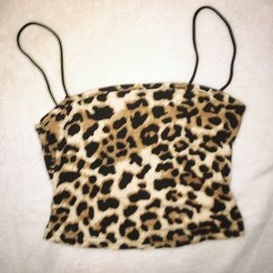 Leopard cropped cami.